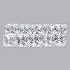 White Topaz 3.76 Ct. 10 Pcs. Square Princess Cut 4 Mm. Natural Gems From Brazil
