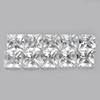 White Topaz 3.84 Ct. 10 Pcs Square Princess Cut 3.9 Mm. Natural Gems From Brazil