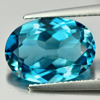 London Blue Topaz 6.85 Ct. VVS Oval Shape 14 x 10 Mm. Natural Gem From Brazil