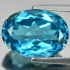 London Blue Topaz 8.37 Ct. VVS Oval 13.9 x 10 x 7.3 Mm. Natural Gemstone Brazil