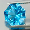 Swiss Blue Topaz 4.70 Ct. Octagon Cornflower Cut 10.2 x 10.1 Mm. Natural Gem