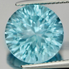 Blue Topaz 7.61 Ct. Clean Round Cornflower Cut 12 Mm. Natural Gem From Brazil