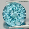 Blue Topaz 7.86 Ct. Clean Round Cornflower Cut 11.8 Mm. Natural Gemstone Brazil