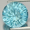 Blue Topaz 7.17 Ct. Clean Round Cornflower Cut 11.8 Mm. Natural Gemstone Brazil