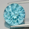 Blue Topaz 7.36 Ct. Clean Round Cornflower Cut 11.9 Mm. Natural Gemstone Brazil