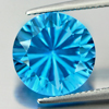 Clean Swiss Blue Topaz 7.31 Ct. Round Cornflower Cut 11.9 x 11.9 Mm. Natural Gem