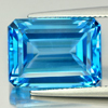 Swiss Blue Topaz 16.34 Ct. Octagon Shape 15.5 x 11.4 Mm. Natural Gemstone Brazil