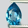 1.22 Ct. Clean Pear Shape Natural Gem London Blue Topaz From Brazil