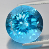 15.05 Ct. Round Cornflower Cut Natural Gemstone Clean Swiss Blue Topaz Brazil