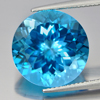Swiss Blue Topaz 13.73 Ct. Clean Round Cornflower Cut 15 Mm. Natural Gemstone