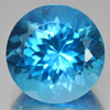15.16 Ct. Round 15 Mm. Natural Gemstone Clean Swiss Blue Topaz From Brazil