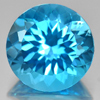 14.64 Ct. Round Shape 15 Mm. Natural Gem Clean Swiss Blue Topaz From Brazil