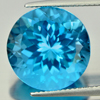 Swiss Blue Topaz 14.19 Ct. Clean Round Cornflower Cut 14.7Mm. Natural Gemstone