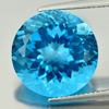 11.58 Ct. Beautiful Round Cornflower Cut Natural Gem Swiss Blue Topaz Brazil