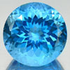 Swiss Blue Topaz 14.93 Ct. Round Shape 15 Mm. Clean Natural Gemstone From Brazil