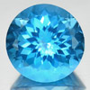 13.90 Ct. Round Cornflower Cut Natural Gemstone Swiss Blue Topaz From  Brazil