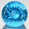 Swiss Blue Topaz 13.83 Ct. Clean Round Cornflower Cut 15 Mm. Natural Gemstone