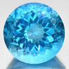 14.62 Ct. Round Cornflower Cut Natural Gem Clean Swiss Blue Topaz From  Brazil