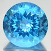 13.63 Ct. Round Cornflower Cut Natural Gemstone Swiss Blue Topaz From Brazil