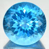 Topaz Swiss Blue 14.59 Ct. Clean Round Cornflower Cut 15 Mm Natural Gemstone