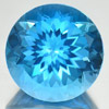 14.92 Ct. Good Round Cornflower Cut Natural Gem Swiss Blue Topaz From  Brazil