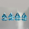 Natural Swiss Blue Topaz 1.99 Ct. 4 Pcs Trilliant Shape 5.6 x 5.6 Mm. Gemstones