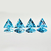 Natural Swiss Blue Topaz 2.15 Ct. 4 Pcs Trilliant Shape 5.5 x 5.5 Mm. Gemstones