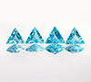 Natural Swiss Blue Topaz 2.10 Ct. 4 Pcs. Trilliant Shape 5.5 x 5.5 Mm. Gemstones