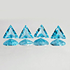 Natural Swiss Blue Topaz 2.11 Ct. 4 Pcs Trilliant Shape 5.6 x 5.6 Mm. Gemstones