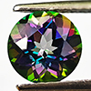 Topaz Mystic Green 1.57 Ct. VSI Round Shape 7 Mm. Natural Gemstone From Brazil