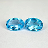 Natural Gems Swiss Blue Topaz 1.84 Ct. 2 Pcs. Oval 7 x 5 x 2.9 Mm. From Brazil Natural Gems Swiss Blue Topaz 1.84 Ct. 2 Pcs. Oval 7 x 5 x 2.9 Mm. From Brazil