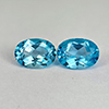 Natural Gems Swiss Blue Topaz 1.97 Ct. 2 Pcs. Oval 7 x 5 x 3.5 Mm. From Brazil Natural Gems Swiss Blue Topaz 1.97 Ct. 2 Pcs. Oval 7 x 5 x 3.5 Mm. From Brazil