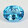 Natural Gemstone Swiss Blue Topaz 2.45 Ct. Oval 9 x 7 Mm. From Brazil