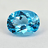 Natural Gemstone Swiss Blue Topaz Brazil 2.37 Ct. Beautiful Oval 9 x 7 Mm.