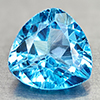 Natural Swiss Blue Topaz 4.65 Ct. Trilliant Shape 10.1 Mm Gemstone From Brazil