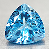 Natural Swiss Blue Topaz 3.34 Ct. Trilliant Shape 9.1 Mm Gemstone From Brazil