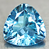 Natural Swiss Blue Topaz 3.07 Ct. Trilliant Shape 9.1 Mm Gemstone From Brazil