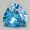 Natural Swiss Blue Topaz 3.28 Ct. Trilliant Shape 9 Mm Gemstone From Brazil
