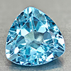 Natural Swiss Blue Topaz 3.05 Ct. Trilliant Shape 9.1 Mm Gemstone From Brazil