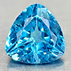 Natural Swiss Blue Topaz 3.77 Ct. Trilliant Shape 9.1 Mm Gemstone From Brazil