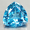 Natural Swiss Blue Topaz 3.13 Ct. Trilliant Shape 9 Mm Gemstone From Brazil