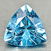 Natural Swiss Blue Topaz 2.86 Ct. Trilliant Shape 9.1 Mm Gemstone From Brazil