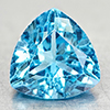 Natural Swiss Blue Topaz 3.44 Ct. Trilliant Shape 9.1 Mm Gemstone From Brazil
