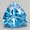 Natural Swiss Blue Topaz 3.15 Ct. Trilliant Shape 8.9 Mm Gemstone From Brazil