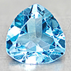 Natural Swiss Blue Topaz 2.54 Ct. Trilliant Shape 8.9 Mm Gemstone From Brazil