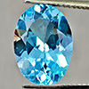 Natural Swiss Blue Topaz 6.11 Ct. Oval Shape 14 x 10.1 Mm Gemstone From Brazil