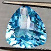 Natural Swiss Blue Topaz 3.49 Ct. Trilliant Checkerboard Cut 9.9 Mm Gemstones