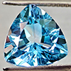 Natural Swiss Blue Topaz 6.34 Ct. Trilliant Shape 12 Mm Gemstone From Brazil