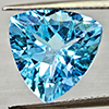 Natural Swiss Blue Topaz 7.58 Ct. Trilliant Shape 13.10 Mm Gemstone From Brazil