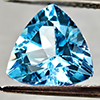 Natural Swiss Blue Topaz 4.16 Ct. Trilliant Shape 10.4 Mm Gemstone From Brazil